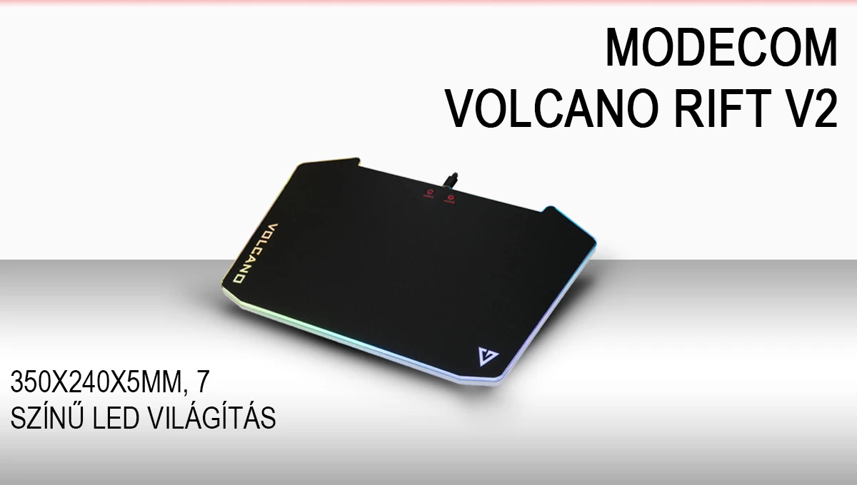  Modecom Volcano Rift RGB Egérpad Fekete
